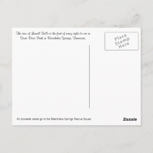 Briefkaart Beersheba Springs (Achterkant)