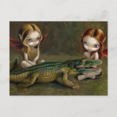 briefkaart "Befriending an Alligator" (Voorkant)