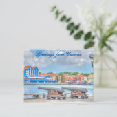 Briefkaart begroetingen op Curaçao (Staand voorkant)