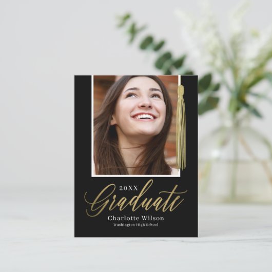 Briefkaart bekendmaking Afstuderen Tassel Pride (Staand voorkant)