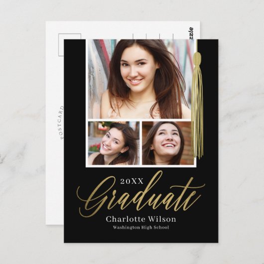 Briefkaart bekendmaking Afstuderen Tassel Pride (Voorkant / Achterkant)