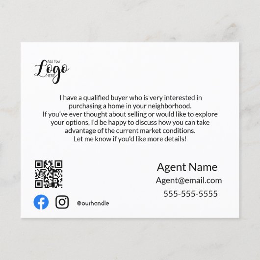 briefkaart bekendmaking flyer (Achterkant)