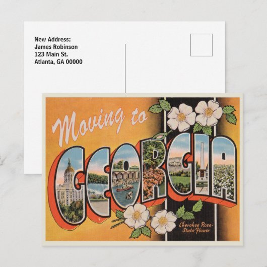 Briefkaart  bekendmaking Georgië (Voorkant / Achterkant)