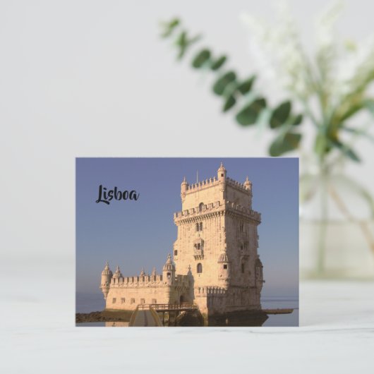 Briefkaart Belem Tower (Staand voorkant)
