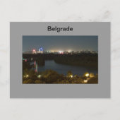 briefkaart Belgrado 's nachts (Voorkant)