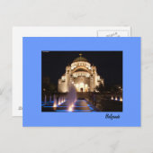 briefkaart Belgrado-tempel (Voorkant / Achterkant)