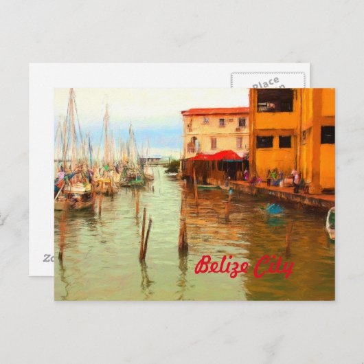 Briefkaart Belize City Harbour (Voorkant / Achterkant)