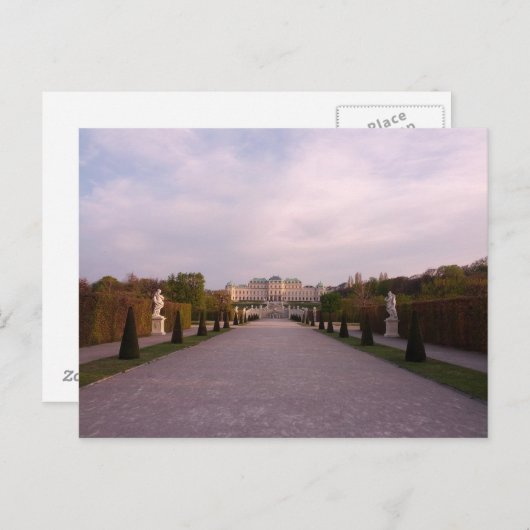 Briefkaart Belvedere Gardens Palace Wenen, Oostenr (Voorkant / Achterkant)