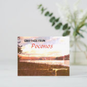 Briefkaart bergmeer - Pocono-gebergte (Staand voorkant)