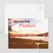 Briefkaart bergmeer - Pocono-gebergte (Voorkant / Achterkant)