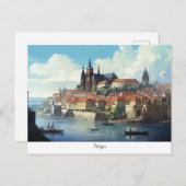 Briefkaart beschilderd Tsjechië (Voorkant / Achterkant)