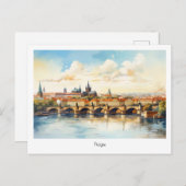 Briefkaart beschilderd Tsjechië (Voorkant / Achterkant)