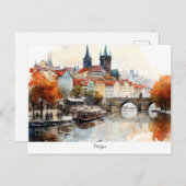 Briefkaart beschilderd Tsjechië (Voorkant / Achterkant)