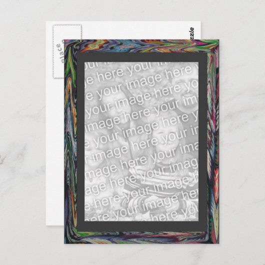 Briefkaart - besmeurde kleuren lijst Sjabloon (Voorkant / Achterkant)