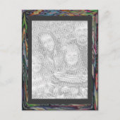 Briefkaart - besmeurde kleuren lijst Sjabloon (Voorkant)