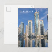 Briefkaart bespiegeling Dubai gebouwen (Voorkant / Achterkant)