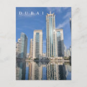 Briefkaart bespiegeling Dubai gebouwen (Voorkant)