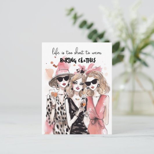 Briefkaart Besties (Staand voorkant)