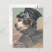 briefkaart " bestuurdershond" (Voorkant / Achterkant)