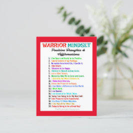 BRIEFKAART BEVESTIGINGEN - WARRIOR MINDSET