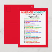 BRIEFKAART BEVESTIGINGEN - WARRIOR MINDSET (Voorkant / Achterkant)