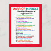 BRIEFKAART BEVESTIGINGEN - WARRIOR MINDSET (Voorkant)