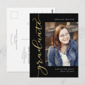 Briefkaart bewerkbaar kleurenAfstuderen naast schr (Voorkant / Achterkant)