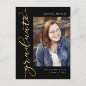 Briefkaart bewerkbaar kleurenAfstuderen naast schr (Voorkant)