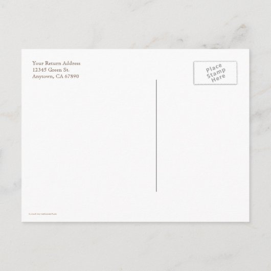 Briefkaart bewerkbare eikenstructuur (Achterkant)