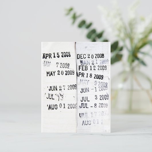 Briefkaart bibliotheekdatumstempel (Staand voorkant)