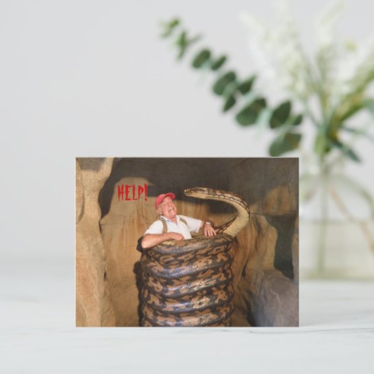 Briefkaart Big Snake QLD Australië (Staand voorkant)