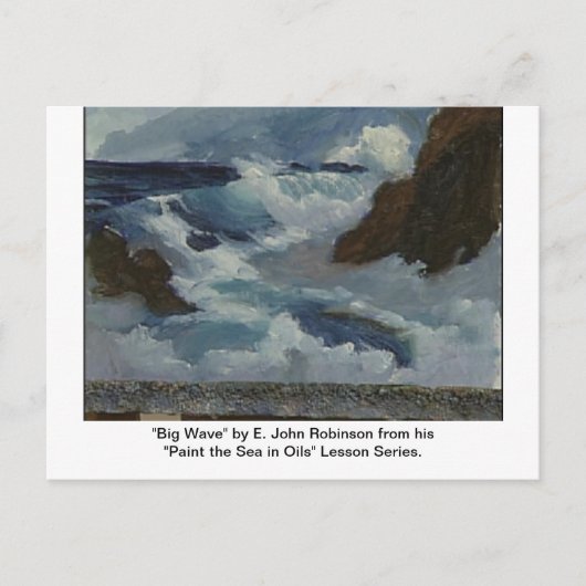 briefkaart "Big Wave" (Voorkant)