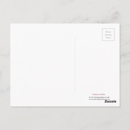 Briefkaart bij brand (Achterkant)