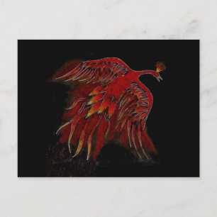 Briefkaart bij brand