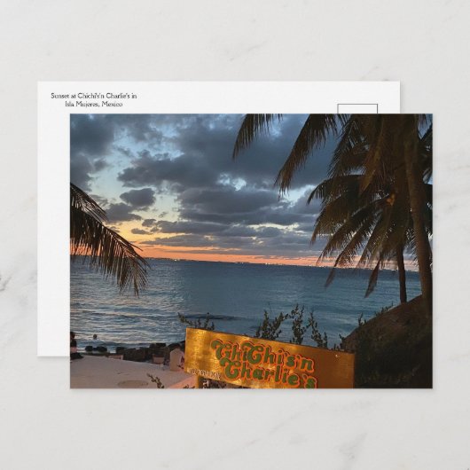 Briefkaart bij Chichi's'n Charlie's (Voorkant / Achterkant)