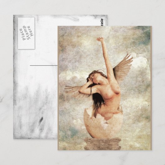 Briefkaart bij geboorte (Voorkant / Achterkant)