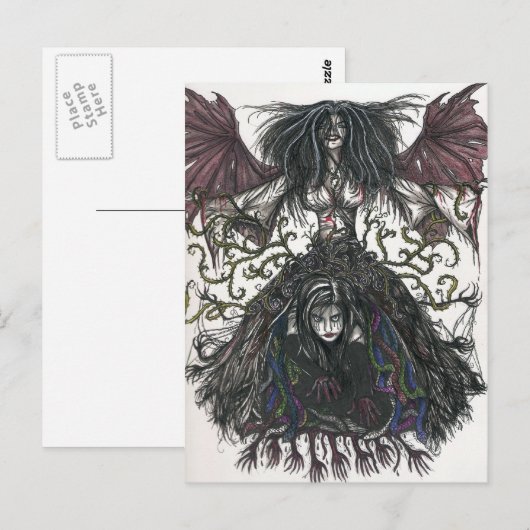 Briefkaart bij geboorte (Voorkant / Achterkant)