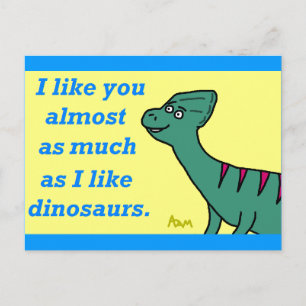 briefkaart "Bijna net zo veel als dinosaurussen"