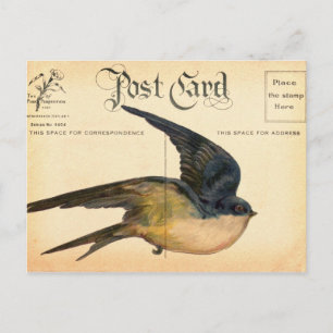 Briefkaart Bird Digital Art