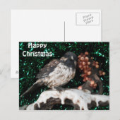 Briefkaart Bird Winter Scene (Voorkant / Achterkant)