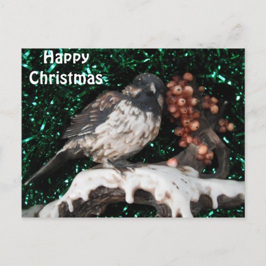 Briefkaart Bird Winter Scene (Voorkant)