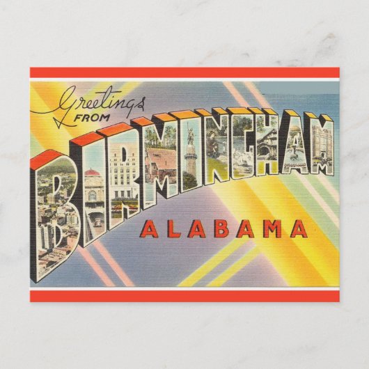  Briefkaart Birmingham Alabama (Voorkant)