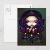 briefkaart "Black Orchid Fairy" (Voorkant / Achterkant)