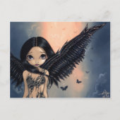 briefkaart "Black Winged Angel" (Voorkant)