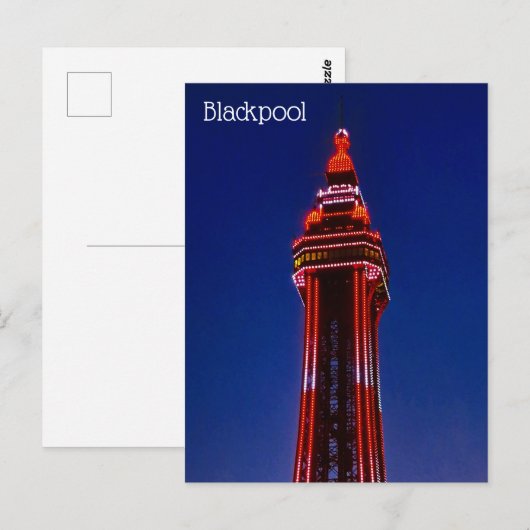 Briefkaart Blackpool Tower (Voorkant / Achterkant)