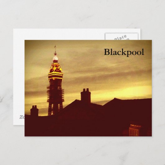 Briefkaart Blackpool Tower (Voorkant / Achterkant)