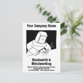 Briefkaart Blacksmith & Metalworking Services (Staand voorkant)