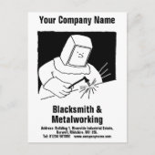 Briefkaart Blacksmith & Metalworking Services (Voorkant)