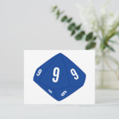 Briefkaart blauw D10-controletabel (Staand voorkant)