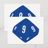 Briefkaart blauw D10-controletabel (Voorkant / Achterkant)